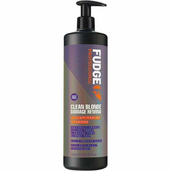 Fudge Clean Blonde Damage Rewind Violet-Toning Shampoo