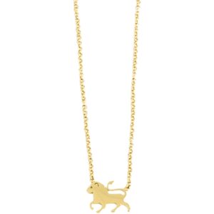 Zodiac Steel Gold Necklace