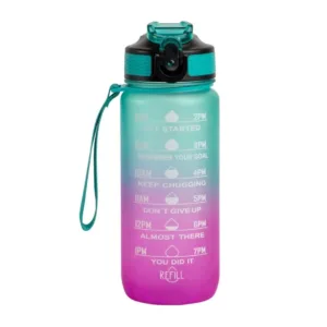 Hollywood Motivational Bottle 600ml - Pink and Green
