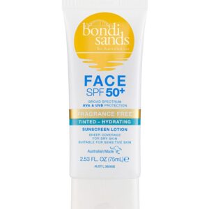 SPF 50+ Fragrance Free Hydrating Tinted Face Lotion 75ml