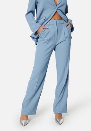BUBBLEROOM Denice Straight Leg Suit Pants Dusty blue 40