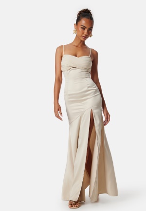 Bubbleroom Occasion High slit gown Champagne 46