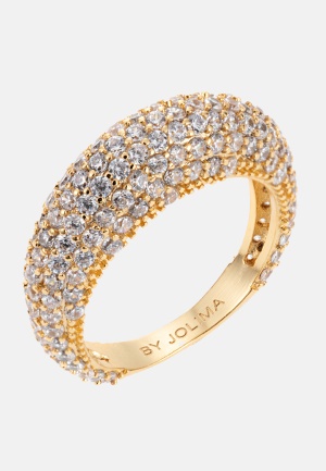 BY JOLIMA Rock Crystal Ring Gold 19