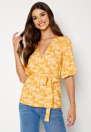 Happy Holly Jalona wrap top Yellow / Floral 40/42