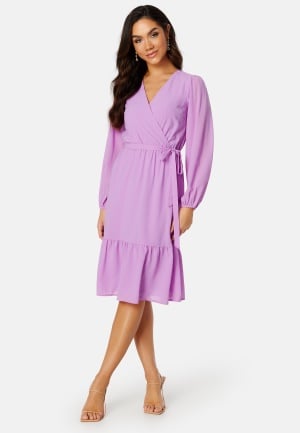 Happy Holly Linn midi Long Sleeve Dress Violet 52/54