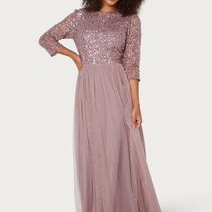 AngelEye Sequin Bodice Maxi Dress Lavender XS (UK8)