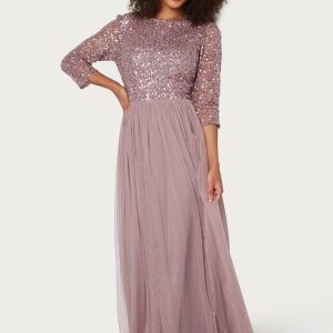 AngelEye Sequin Bodice Maxi Dress Lavender S (UK10)