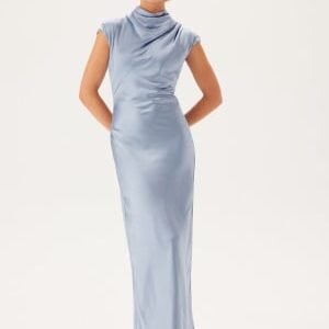 Bardot Auria Satin Maxi Dress 164010 Soft Blue 38(UK10)