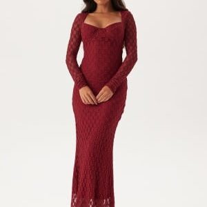 Bardot Avah Midi Dress 191663 Deep Red 40(UK12)