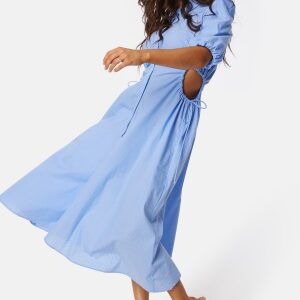 Bardot Cut out midi shirt dress Blue/Striped 38(UK10)