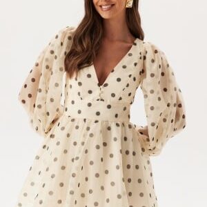 Bardot Eva Polka Dot Mini Dress 130908 Nude Spot 36(UK8)