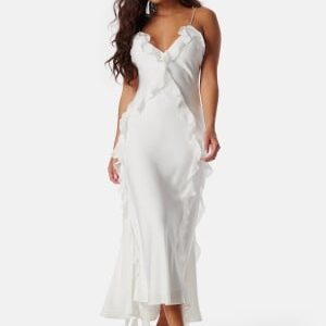 Bardot Marsella Ruffle Midi Dress 110601 Orchid Wht 40(UK12)