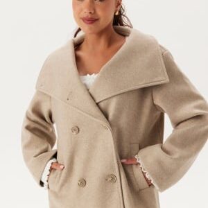 BUBBLEROOM Ava High Neck Short Coat Light beige 36