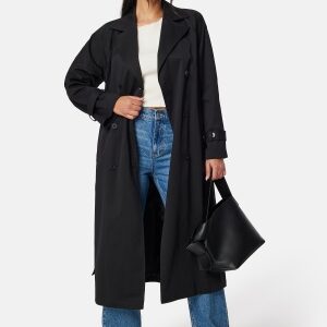 BUBBLEROOM Belted Midi Trenchcoat Black 40