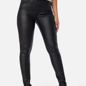 BUBBLEROOM High Waist Slim Coated Jeans  Black 34