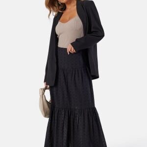 BUBBLEROOM Broderie Anglaise Maxi Skirt Black S