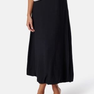 BUBBLEROOM Bubble Hem Midi Skirt Black S