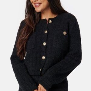 BUBBLEROOM Button Knitted Jacket Black XS