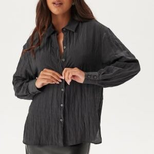 BUBBLEROOM Button Structure Shirt Dark grey XL