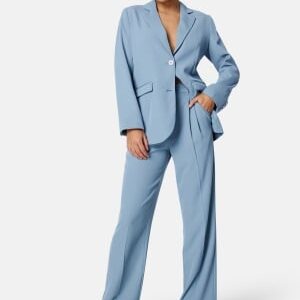 BUBBLEROOM Denice Straight Leg Suit Pants Dusty blue 34