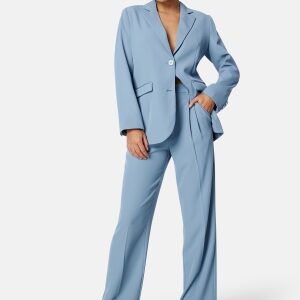 BUBBLEROOM Denice Straight Leg Suit Pants Dusty blue 38