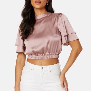 BUBBLEROOM Doreen butterfly sleeve blouse Dusty pink 46