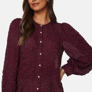 BUBBLEROOM Drew Blouse Wine-red XS