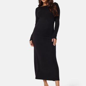 BUBBLEROOM Soft L/S Ruched Dress Black XS