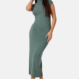 BUBBLEROOM Drapy Cap Sleeve Dress Green XL