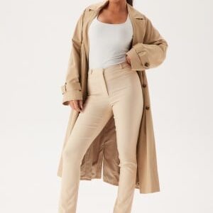 BUBBLEROOM Everly High Waist Stretchy Trousers Light beige 40