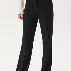 BUBBLEROOM Flared Structured Suit Trousers Black 34