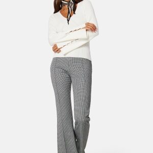 BUBBLEROOM Francine Trousers Black / White / Checked XS