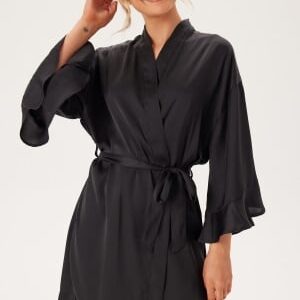 BUBBLEROOM Frill Robe  Black 40/42