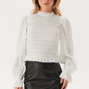 BUBBLEROOM Frill Structured Blouse White XS