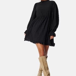 BUBBLEROOM Frill Structured Dress Black S