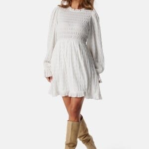 BUBBLEROOM Frill Structured Dress White L