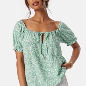 BUBBLEROOM Allison Blouse Green/Patterned S