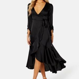 Bubbleroom Occasion Gilda Wrap Dress Black 3XL