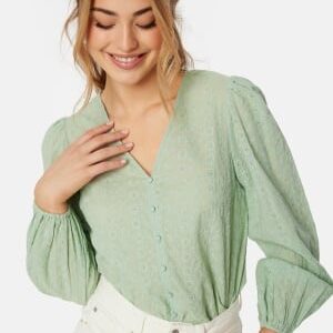 BUBBLEROOM Giorgia blouse Dusty green 46