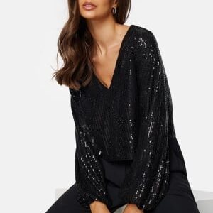 BUBBLEROOM Kira Sparkling Top Black S