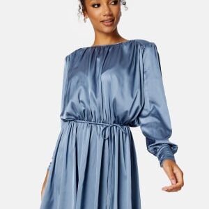 BUBBLEROOM Klara Satin Dress Blue 3XL