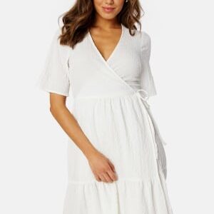 BUBBLEROOM Krystal wrap dress Offwhite S