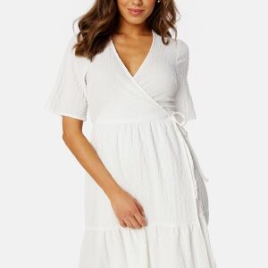 BUBBLEROOM Krystal wrap dress Offwhite XS