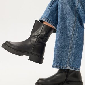 BUBBLEROOM Leather Chelsea Boots Black 36