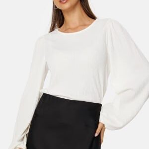 BUBBLEROOM Puff Long Sleeve Blouse Offwhite M