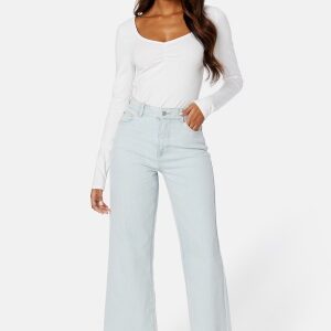 BUBBLEROOM Cropped Wide Jeans Light denim 34