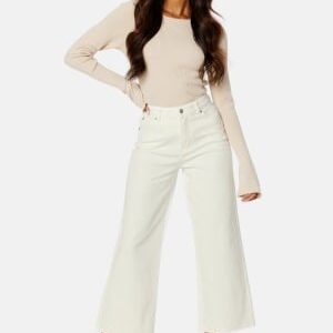 BUBBLEROOM Cropped Wide Jeans Offwhite 44