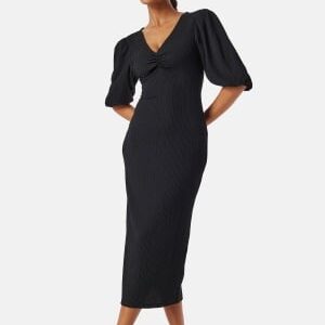 BUBBLEROOM Structure Puff Sleeve Dress Black M