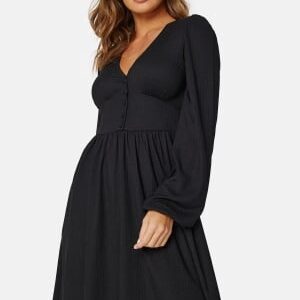 BUBBLEROOM Structure Button Short Dress Black M