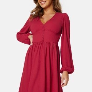 BUBBLEROOM Structure Button Short Dress Red XL